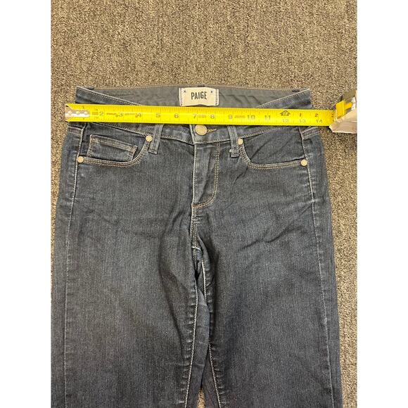 Paige Womens Blue Cotton Blend Mid Rise Skyline Skinny Jeans Size 24 - Picture 5 of 8